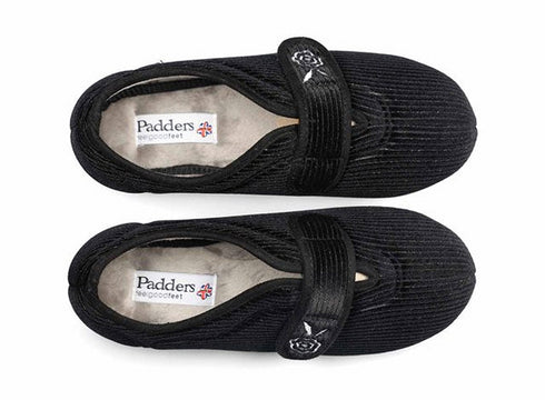 Padders Camilla 447 Women's Velcro Slippers - Wide Fit with Memory Foam Comfort