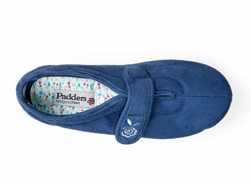 Padders Camilla 447 Women's Velcro Slippers - Wide Fit with Memory Foam Comfort