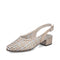Rieker Womens 47078-90 Gold Metallic Intertwined Slingback Pump