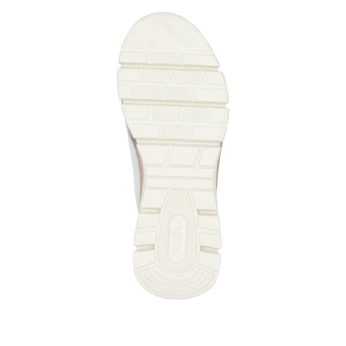 Rieker 48053-31 Womens Wedge Zip Trainer in Rose/Multi