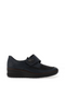 Rieker 487C0 Comfort Navy Black Leather Textile Velcro Slip On Wedge Shoes