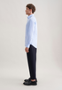 Seidensticker Mens Regular Fit Non-Iron Structured Shirt 11 Light Blue Kent 01.849998