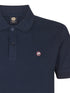 Petrol MROS-POL002 Plain polo with open collar and button placket.