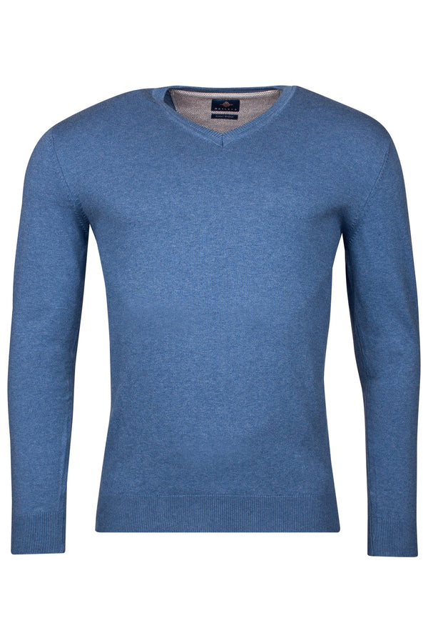 Baileys V-Neck Knit Cotton Stretch Pullover 518100