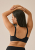 Naturana 5232 Wire Free Side Smoother Padded T-Shirt Black Soft Bra
