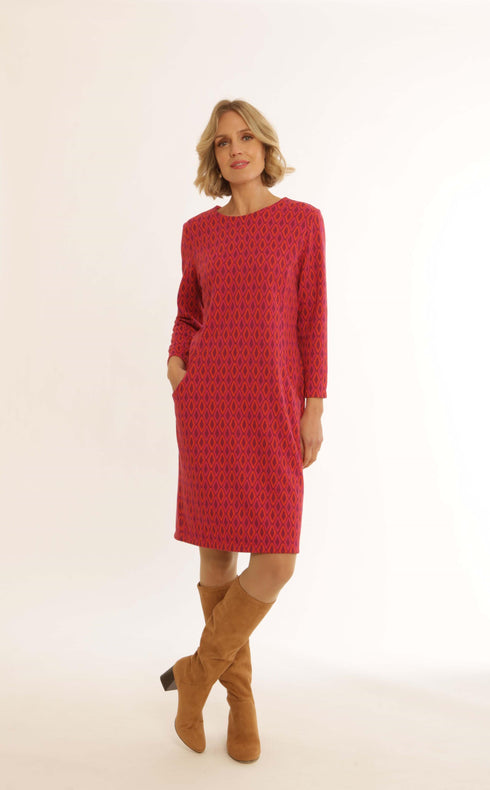 Pomodoro Diamond Jacquard Dress 52457