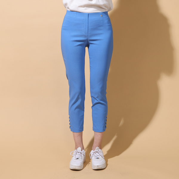 Robell Lena 09 Pale Blue 612 Ladder Detail 65cm Pull-On Trousers 52550-5499-0