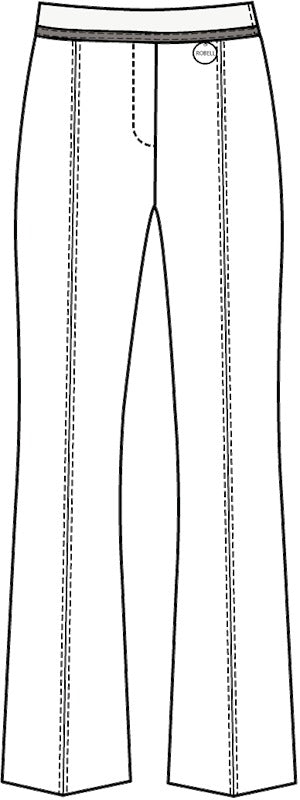 Robell Joella Trousers 53655-55070-0 - Slim Fit Flared Jersey Trousers