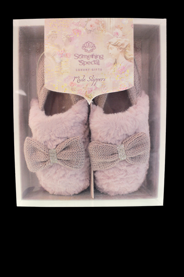 Something Special Soft Knit & Plush Slippers – Luxury Comfort Gift for Her 55M779