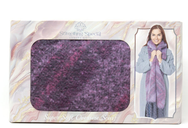 Something Special Super Soft Purple Oversized Scarf – Gift Boxed Winter Accessory
