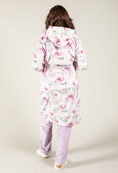 Something Special Luxury Hooded Dressing Gown – Super Soft Floral Gift Boxed 55M770