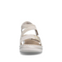 Rieker Women's Beige 67410-62 Antistress Wedge Sandals with Velcro Straps