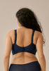 Naturana Womens Wire-Free Side Smoother Lace Bra 5675 - 251 Navy