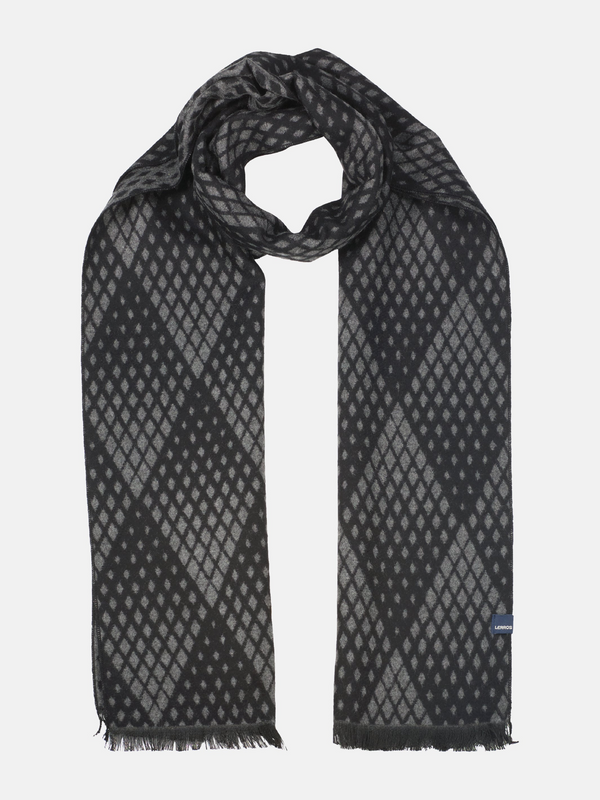 Lerros Geometric Diamond Woven Scarf 5691084 290 - Black