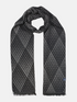 Lerros Geometric Diamond Woven Scarf 5691084 290 - Black