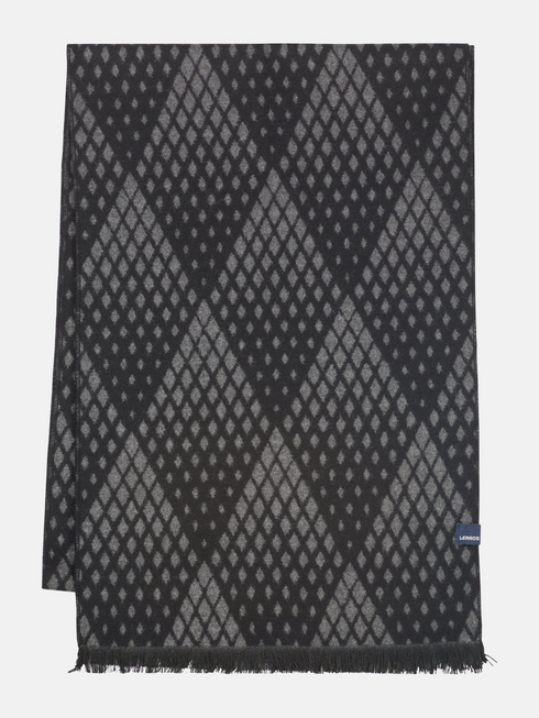 Lerros Geometric Diamond Woven Scarf 5691084 290 - Black