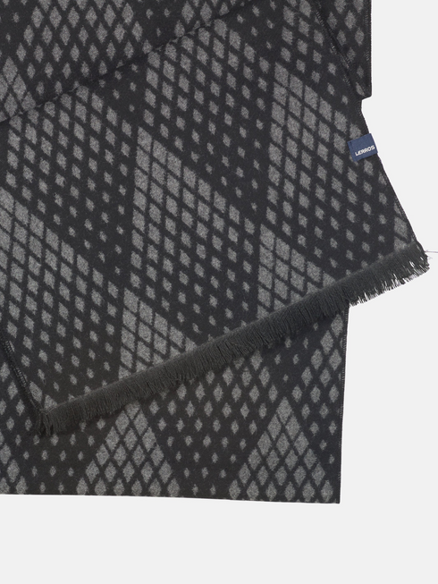 Lerros Geometric Diamond Woven Scarf 5691084 290 - Black
