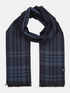 Lerros Woven Check Winter Scarf 5691086 485 - Classic Navy