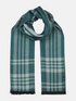 Lerros Woven Check Winter Scarf 5691086 664 - Cedar Green