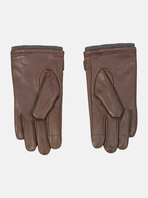 Lerros Smart-Touch Sheepskin Nappa Leather Gloves 56O9043 780 - Dark Brown