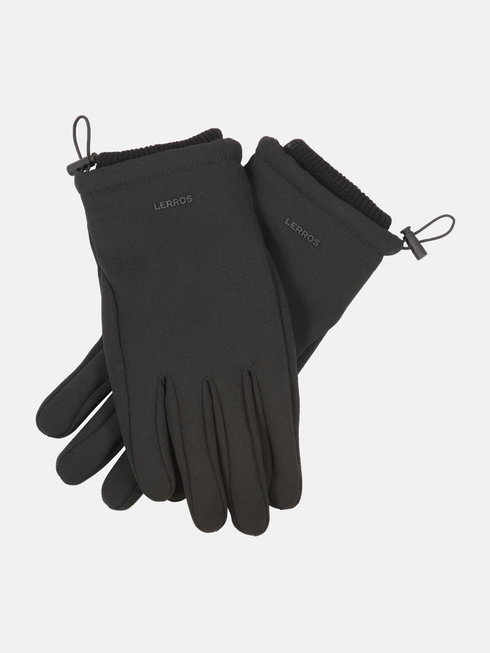 Lerros Water-Repellent Softshell Gloves 56O9044 290 - Black