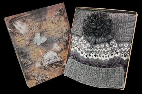 Signature Mens Fairisle Hat and Scarf Set