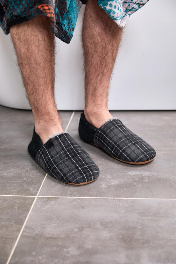 Signature Gents Cosy Cabin Slippers – Sherpa Lined Comfort 55P486