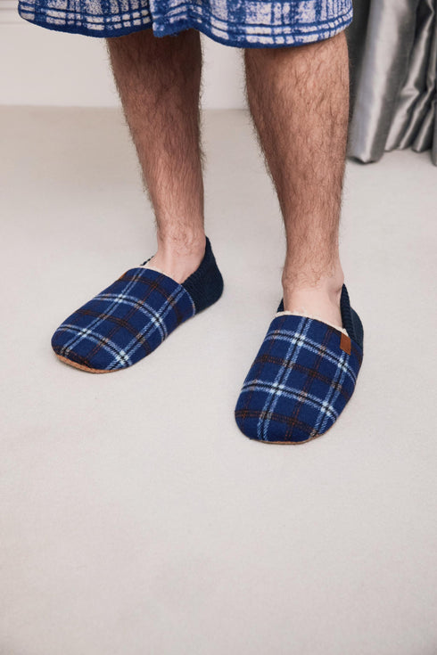 Signature Gents Cosy Cabin Slippers – Sherpa Lined Comfort 55P486