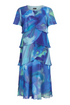 Habella Ocean Whisper Tier Dress Palace Blue Ocean Print 58156 50109