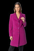 Christina Felix Wool Cashmere 3/4 Length Jacket with Lapel Closure 596-4490