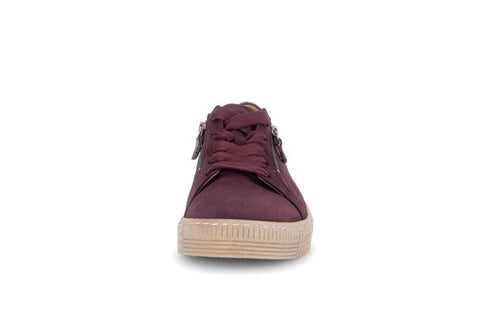 Gabor Suede Platform Trainer with Zipper 6010.02.006 - Mulberry