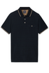 Bailys Menswear Men's Navy Two-Tone Oxford Piqué Modern Fit Polo Shirt 615205 60