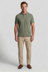 Bailys Menswear Men's Thyme Green Two-Tone Oxford Piqué Modern Fit Polo Shirt 615205 73
