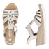 Rieker Women's Elasticated Wedge Sandals with Instep Detail Beige 619B2-60