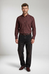 Giordano Dino Melange Flannel Twill Shirt 627005 30 - Burgundy