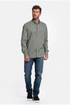 Giordano Dino Melange Flannel Twill Shirt 627005 71 - Green