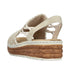 Rieker Women's Wide Fit Beige & Silver Elasticated Sandals – 62741-60
