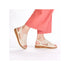 Rieker Women's Wide Fit Beige & Silver Elasticated Sandals – 62741-60