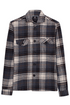 Giordano Salerno Melange Check Overshirt 627520 - Navy