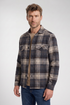 Giordano Salerno Melange Check Overshirt 627520 - Navy