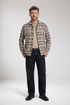 Giordano Salerno Twill Check Comfort Fit Overshirt 627522 - Navy