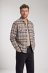 Giordano Salerno Twill Check Comfort Fit Overshirt 627522 - Navy