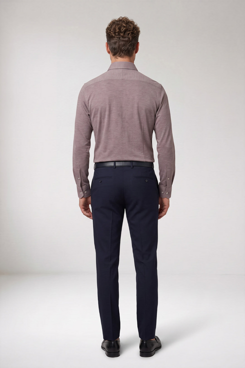 Giordano Bormio Tailored Dynamic Flex Long Sleeve Shirt 627810 30 - Burgundy