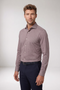Giordano Bormio Tailored Dynamic Flex Long Sleeve Shirt 627810 30 - Burgundy