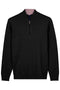 Baileys Cotton Cashmere Blend 1/4 Zip Pullover 628498 965 - Dark Anthracite