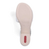 Rieker 64657-80 White Decorative Perforated Sandal Antistress Comfort Velcro Strap