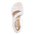 Rieker 64657-80 White Decorative Perforated Sandal Antistress Comfort Velcro Strap