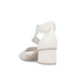Rieker 64657-80 White Decorative Perforated Sandal Antistress Comfort Velcro Strap
