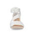 Rieker 64657-80 White Decorative Perforated Sandal Antistress Comfort Velcro Strap