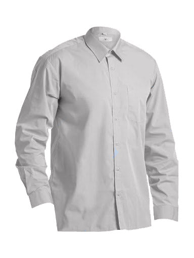 Hunter 656 Silver Light Grey Long Sleeve Plain School Shirt